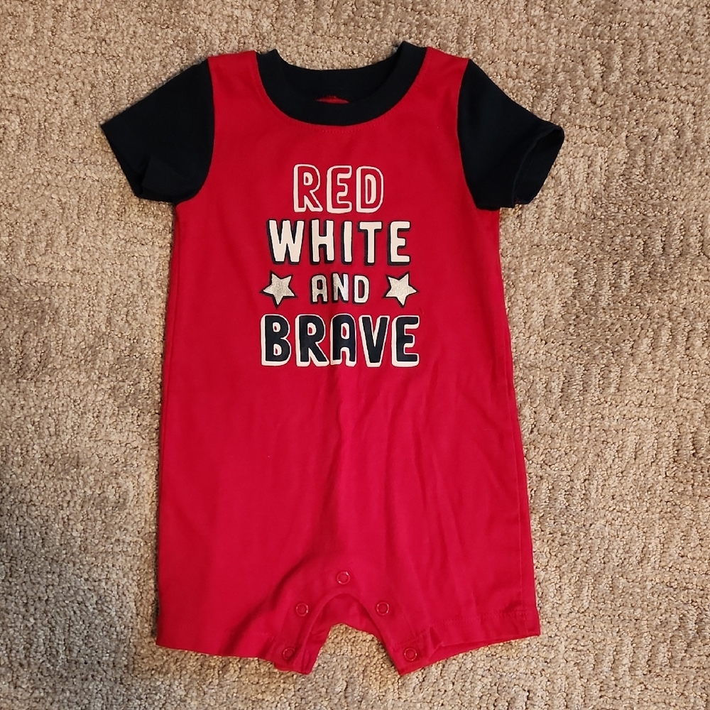Red, white, & Blue Baby Romper